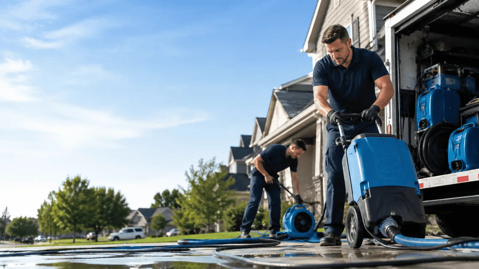 Dehumidification being performed in Barren Springs, VA
